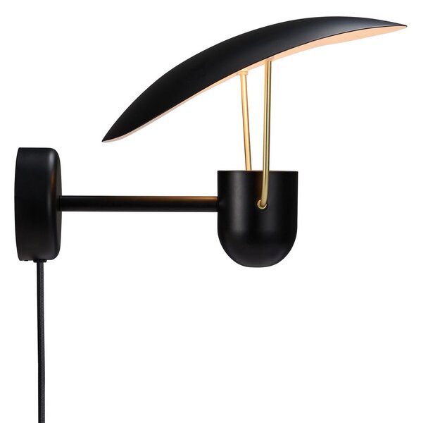 Lampă de perete DFTP by Nordlux, Fabiola, Negru, Zona coridorului, Metal, Design