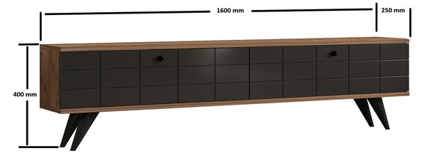 Masă TV/Dulap Butepe (antracit + pin atlantic) . 1095157