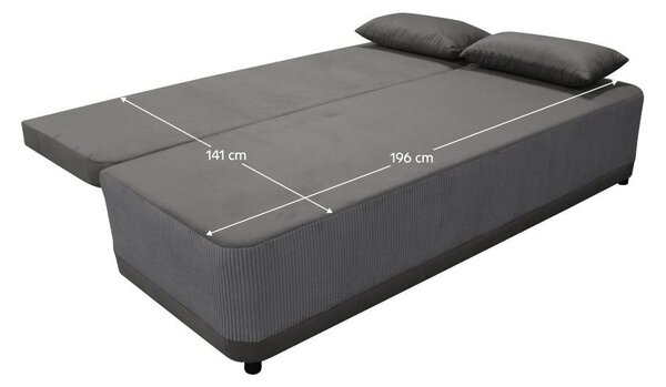 Canapea extensibilă Sonta (gri) (cu sp. depozitare). 1096913