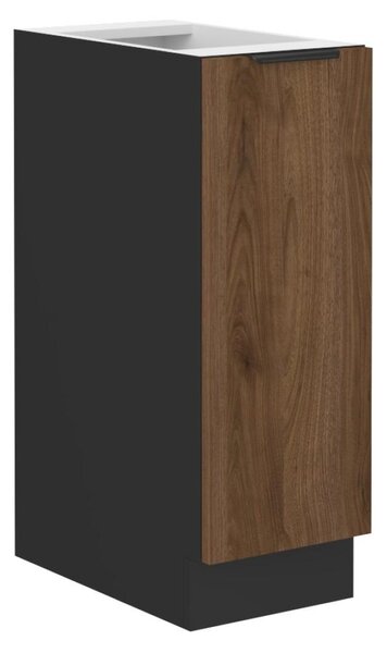 Dulap inferior bucătărie cu coș extensibil Monzesa 30 D CARGO BB (nuc okapi + negru) . 1096942