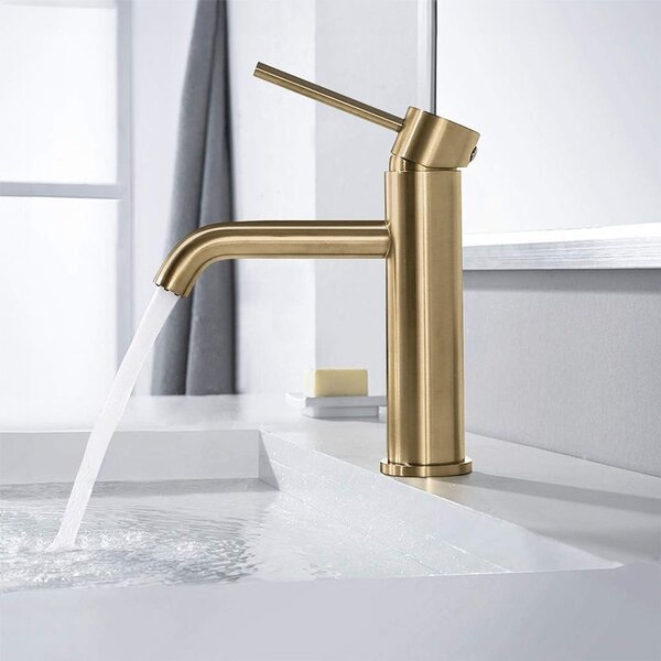 Robinet pentru lavoar Rea Lungo Gold Brush