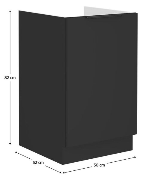 Dulap inferior chiuvetă Sobera 50 ZL 1F BB (negru) . 1096985