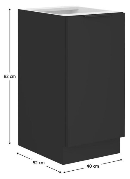 Dulap de bucătarie inferior Sobera 40 D 1F BB (negru). 1096988