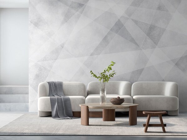 Fototapet Fundal alb și gri, Fototapet geometric 3D, Fototapet populare, u97205 - Tapeko.ro