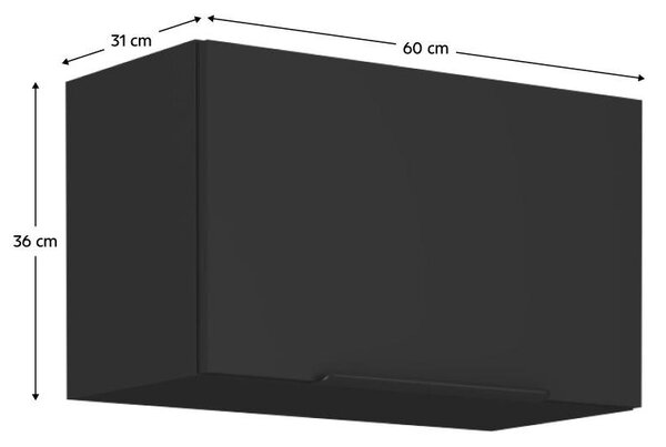 Dulap de bucătărie superior Sobera 60 GU 36 1F (negru). 1096996