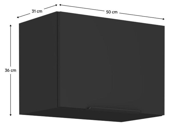 Dulap de bucătărie superior Sobera 50 GU 36 1F (negru). 1097004