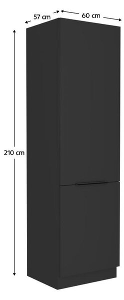 Dulap bucătărie pentru frigider încorporat Sobera 60 LO 210 2F (negru) . 1097017