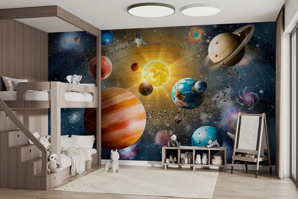 Fototapet Planete și stele în spațiu, Fototapet natură, Fototapet populare, u97222 - Tapeko.ro