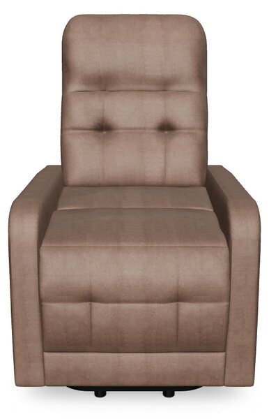 Fotoliu rabatabil OTUS II, stofa catifelata cappuccino - Bluvel 38, 66
