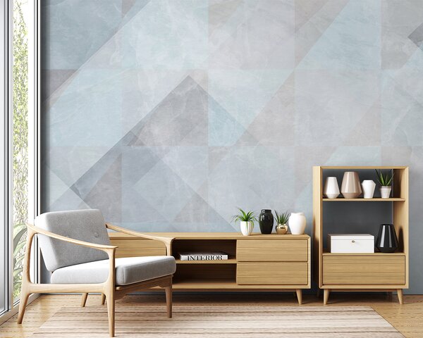Fototapet Fundal alb și gri, Fototapet geometric 3D, Fototapet populare, u97267 - Tapeko.ro