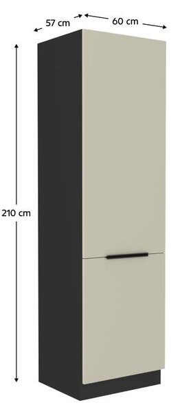 Dulap de bucătărie pentru alimente Arikona 60 DK 210 2F (cashmir + negru . 1097065