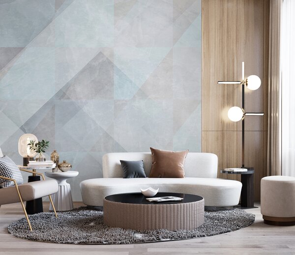 Fototapet Fundal alb și gri, Fototapet geometric 3D, Fototapet populare, u97267 - Tapeko.ro