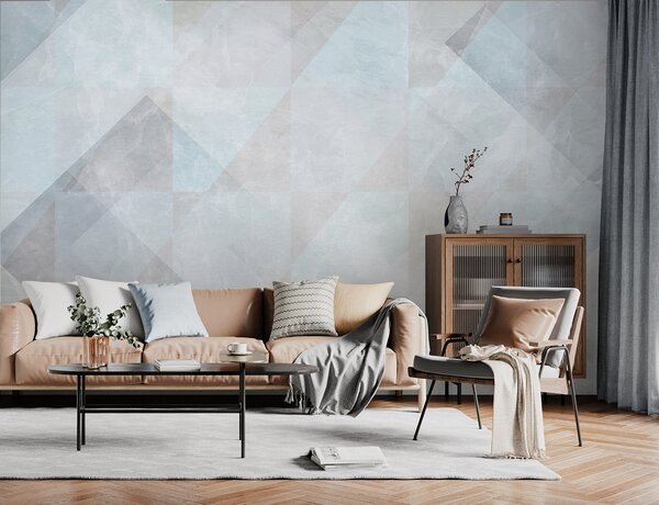 Fototapet Fundal alb și gri, Fototapet geometric 3D, Fototapet populare, u97267 - Tapeko.ro