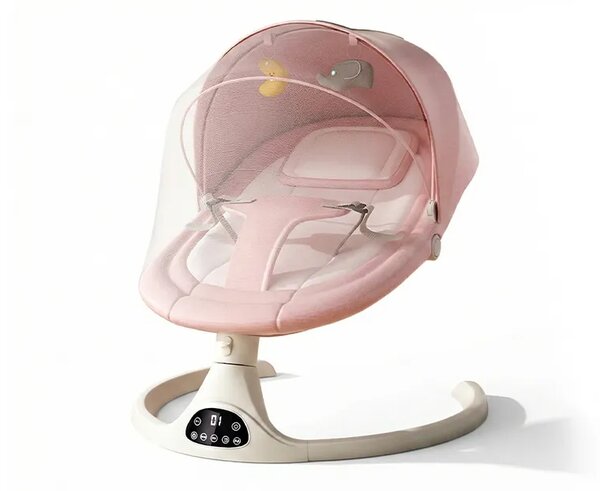 Balansoar Electric Cu Telecomandă Pentru Bebeluși Rockybaby™, Roz