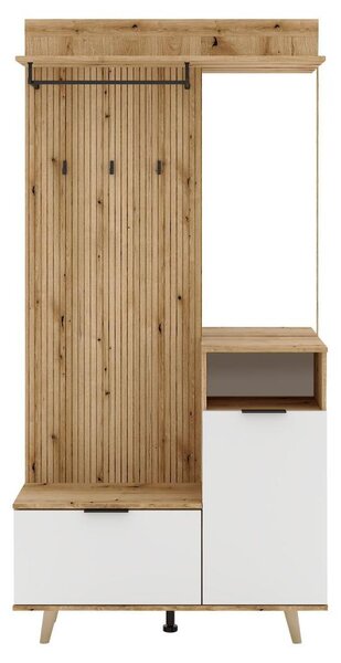 Mobilier hol Nadrano (stejar evoke + alb) . 1097141