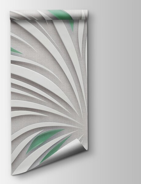 Fototapet Un design alb și verde, Fototapet 3D, Fototapet populare, u06452v2 - Tapeko.ro