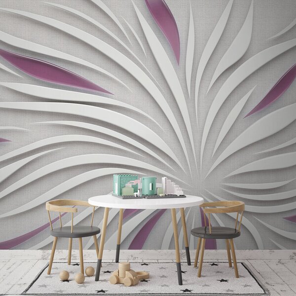 Fototapet Un design alb și violet, Fototapet 3D, Fototapet populare, u06452v4 - Tapeko.ro