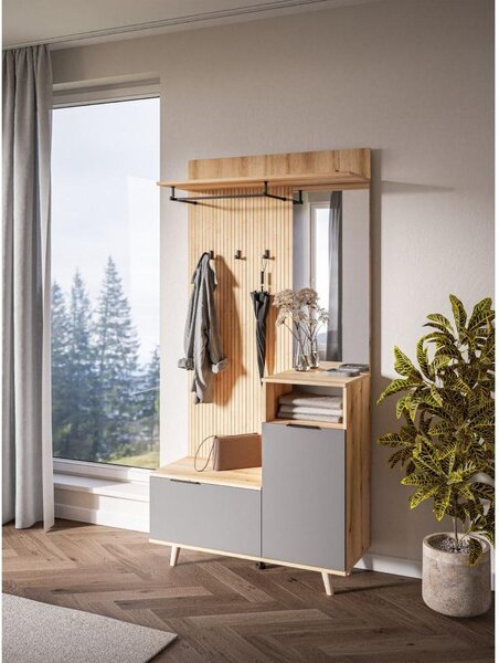 Mobilier hol Nadrano (stejar evoke + grafit) . 1097142