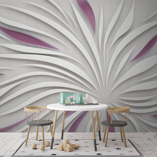Fototapet Un design alb și violet, Fototapet 3D, Fototapet populare, u06452v4 - Tapeko.ro