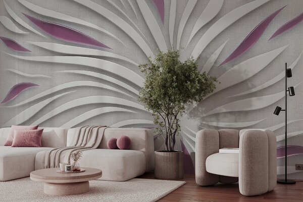 Fototapet Un design alb și violet, Fototapet 3D, Fototapet populare, u06452v4 - Tapeko.ro
