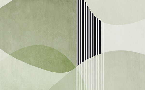 Fototapet Un desen geometric verde și negru, Fototapet abstracte, Fototapet populare, u74075v3 - Tapeko.ro