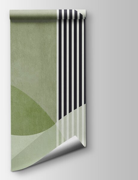 Fototapet Un desen geometric verde și negru, Fototapet abstracte, Fototapet populare, u74075v3 - Tapeko.ro