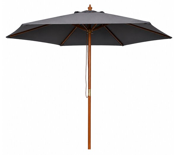 Linder Exclusiv Umbrelă de grădină cu structură din lemn 250 cm Gri închis
