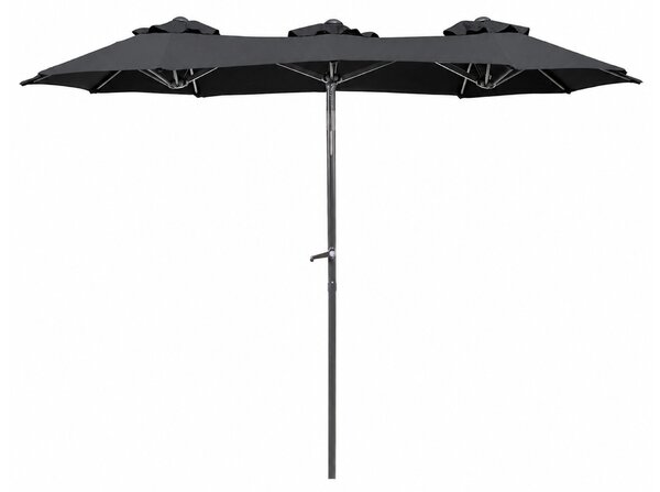 Linder Exclusiv Umbrelă de grădină 300x150x220 cm Gri închis