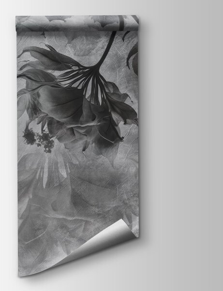 Fototapet Frunze elegante în nuanțe monocrome moi, Fototapet flori 3D, Fototapet populare, u93927v2 - Tapeko.ro