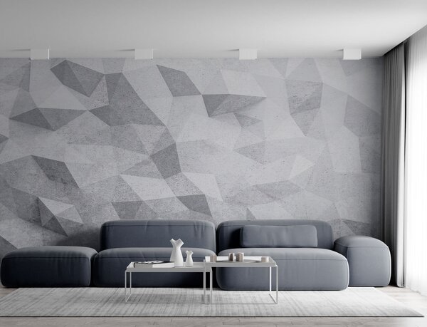 Fototapet Un fundal alb și gri, Fototapet geometric 3D, Fototapet populare, u97336 - Tapeko.ro