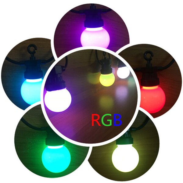 Ghirlanda luminoasa 10 m cu 20 becuri LED RGB WiFi