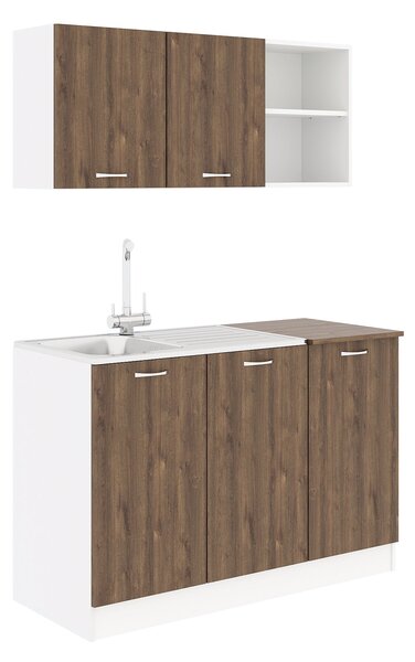 Set haaus Ara, Stejar Bronz/Alb, L 120 cm