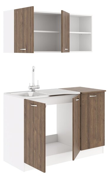 Set haaus Ara, Stejar Bronz/Alb, L 120 cm
