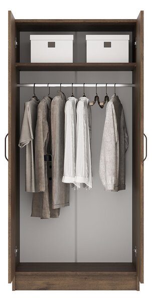 Dulap haaus Remi, 2 Usi, Stejar Bronz, 80 x 51 x 170 cm