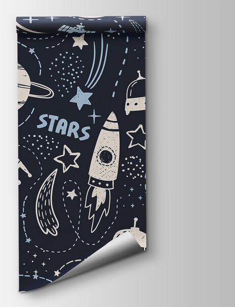 Fototapet Un model de planete și stele, Fototapet spațiu cosmic, Fototapet populare, u97584 - Tapeko.ro