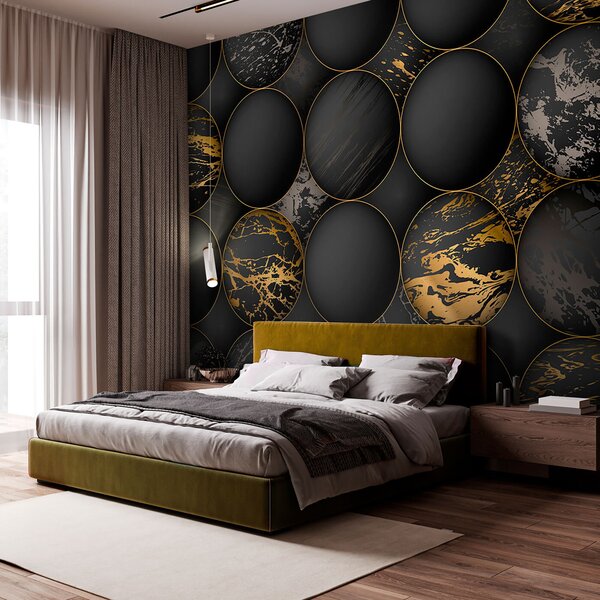 Fototapet Model elegant cu cercuri în culori contrastante, Fototapet 3D, Fototapet populare, u97726 - Tapeko.ro