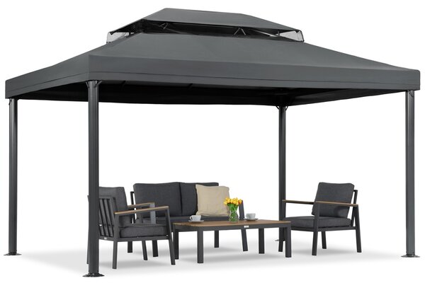 Pavilion de grădină antracit Valencia 3x4 m Garden Point