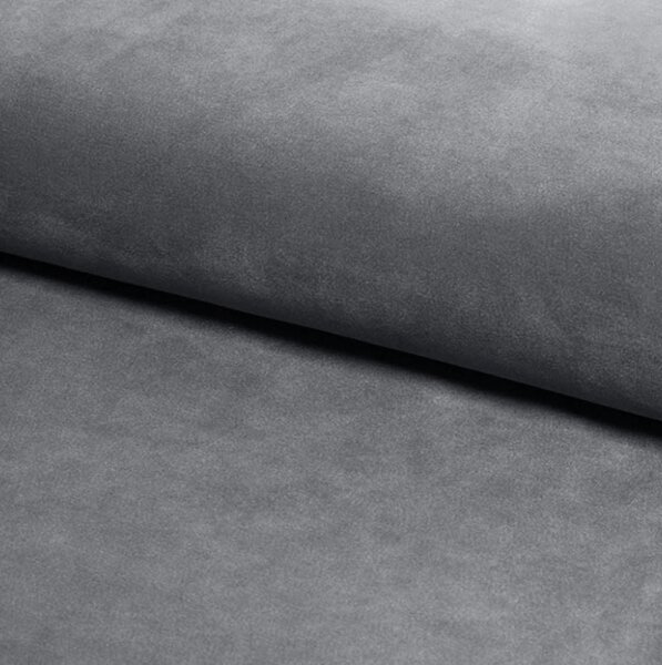 Scaun de bar gri MILA VELVET cu picioare negre