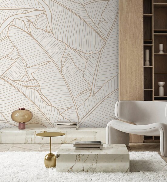 Fototapet Model elegant de frunze pentru un decor modern, Fototapet natură, Fototapet populare, u98421 - Tapeko.ro