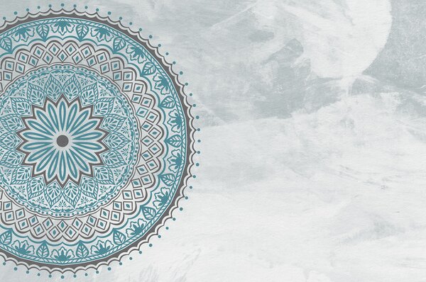 Fototapet O mandala albastră și gri, Fototapet textură, Fototapet populare, u98495v2 - Tapeko.ro
