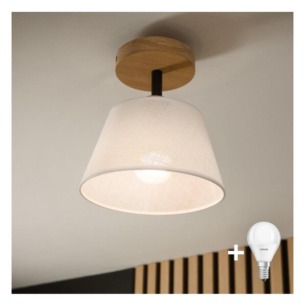 Lustră aplicată Brilagi ANTHONY 1xE14/60W/230V stejar/alb