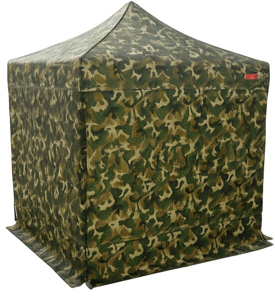 Pavilion de grădină 2x2m – din oțel, 4 pereţi laterali, Camuflaj