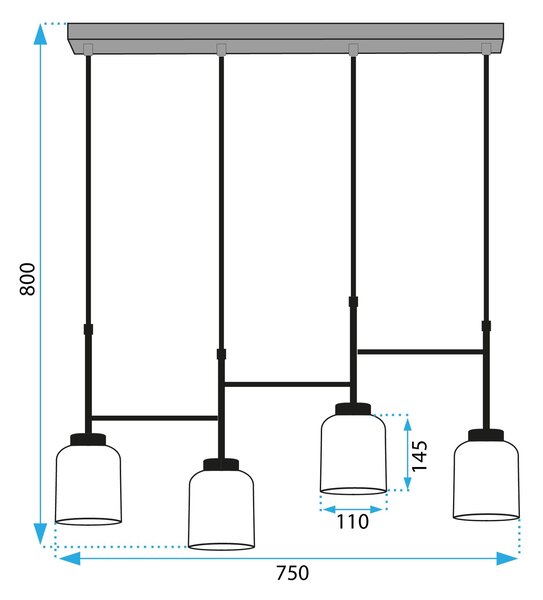 Lampă de tavan APP1266-4CP