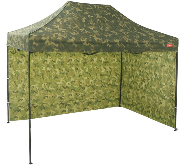 Pavilion de grădină 2x3m - din oțel, 2 pereţi laterali, Camuflaj