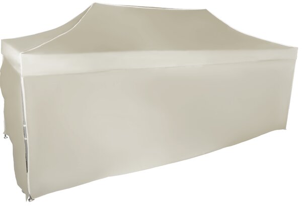Pavilion de grădină 3x6m – din aluminiu, 4 pereţi laterali, Bej