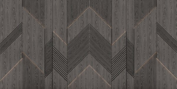 Fototapet Modele geometrice în lemn închis, Fototapet textură lemn, Fototapet populare, u98885 - Tapeko.ro