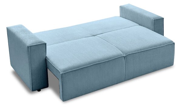 Canapea Extensibilă 3 locuri CLOUD, cu ladă de depozitare, 240x87x85 cm, Albastru-Deschis-Zoom