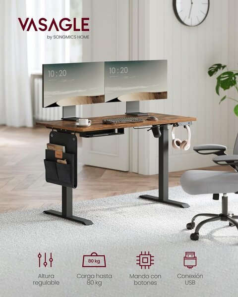 Birou reglabil Vasagle Maro 120x60x120 cm
