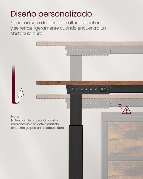 Birou reglabil Vasagle Maro 160x70x120 cm