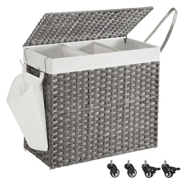 Cos de rufe Songmics Gri 70x36x66 cm